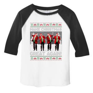 Santa Trump Dance Make Christmas Great Again Ugly Sweater Toddler Fine Jersey T-Shirt