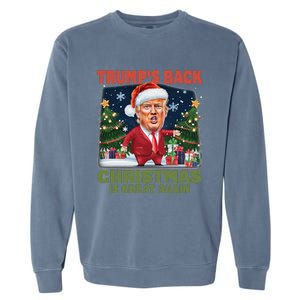 Santa Trump Dance Make Christmas Great Again Ugly Sweater Garment-Dyed Sweatshirt