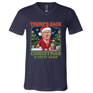 Santa Trump Dance Make Christmas Great Again Ugly Sweater V-Neck T-Shirt