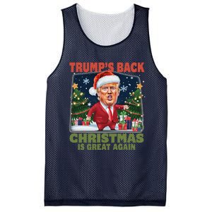 Santa Trump Dance Make Christmas Great Again Ugly Sweater Mesh Reversible Basketball Jersey Tank