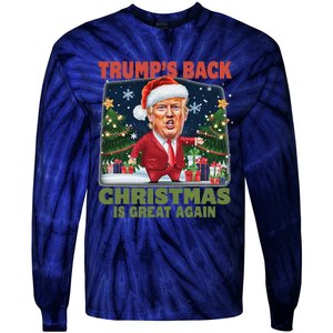 Santa Trump Dance Make Christmas Great Again Ugly Sweater Tie-Dye Long Sleeve Shirt