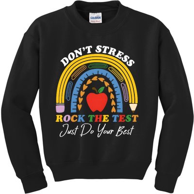 State Testing DonT Stress Rock The Test Kids Sweatshirt