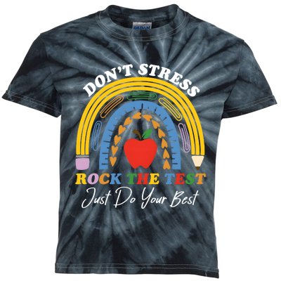 State Testing DonT Stress Rock The Test Kids Tie-Dye T-Shirt