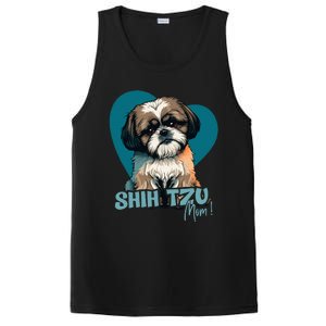 Shih Tzu Dog With Heartdecoration Shihtzumom PosiCharge Competitor Tank