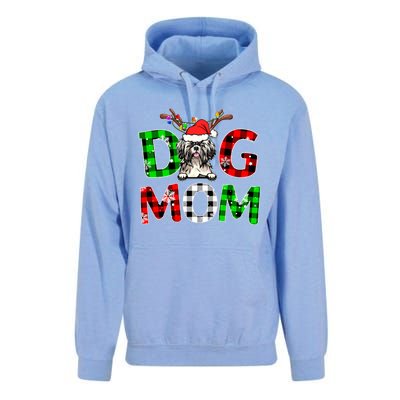 Shih Tzu Dog Mom Buffalo Plaid Xmas Pajama Reindeer Horn Gift Unisex Surf Hoodie