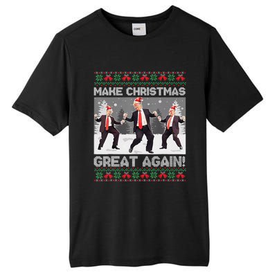 Santa Trump Dance Make Christmas Great Again Ugly Sweater Tall Fusion ChromaSoft Performance T-Shirt