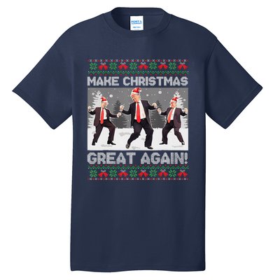 Santa Trump Dance Make Christmas Great Again Ugly Sweater Tall T-Shirt