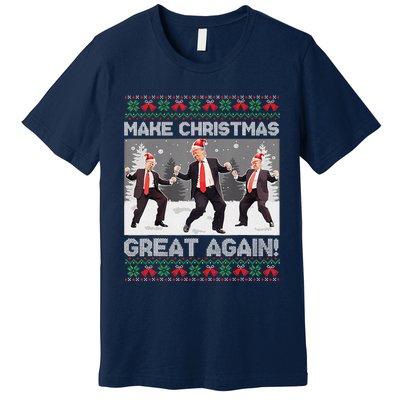 Santa Trump Dance Make Christmas Great Again Ugly Sweater Premium T-Shirt