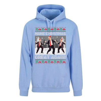 Santa Trump Dance Make Christmas Great Again Ugly Sweater Unisex Surf Hoodie