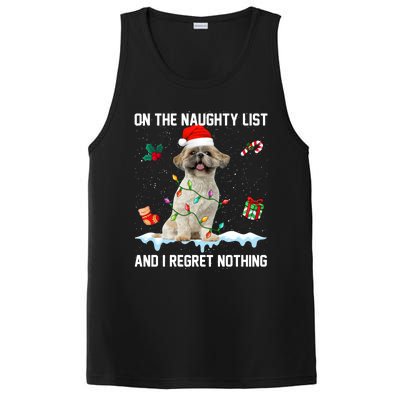 Shih Tzu Dog Naughty List And I Regret Nothing Xmas Gift PosiCharge Competitor Tank