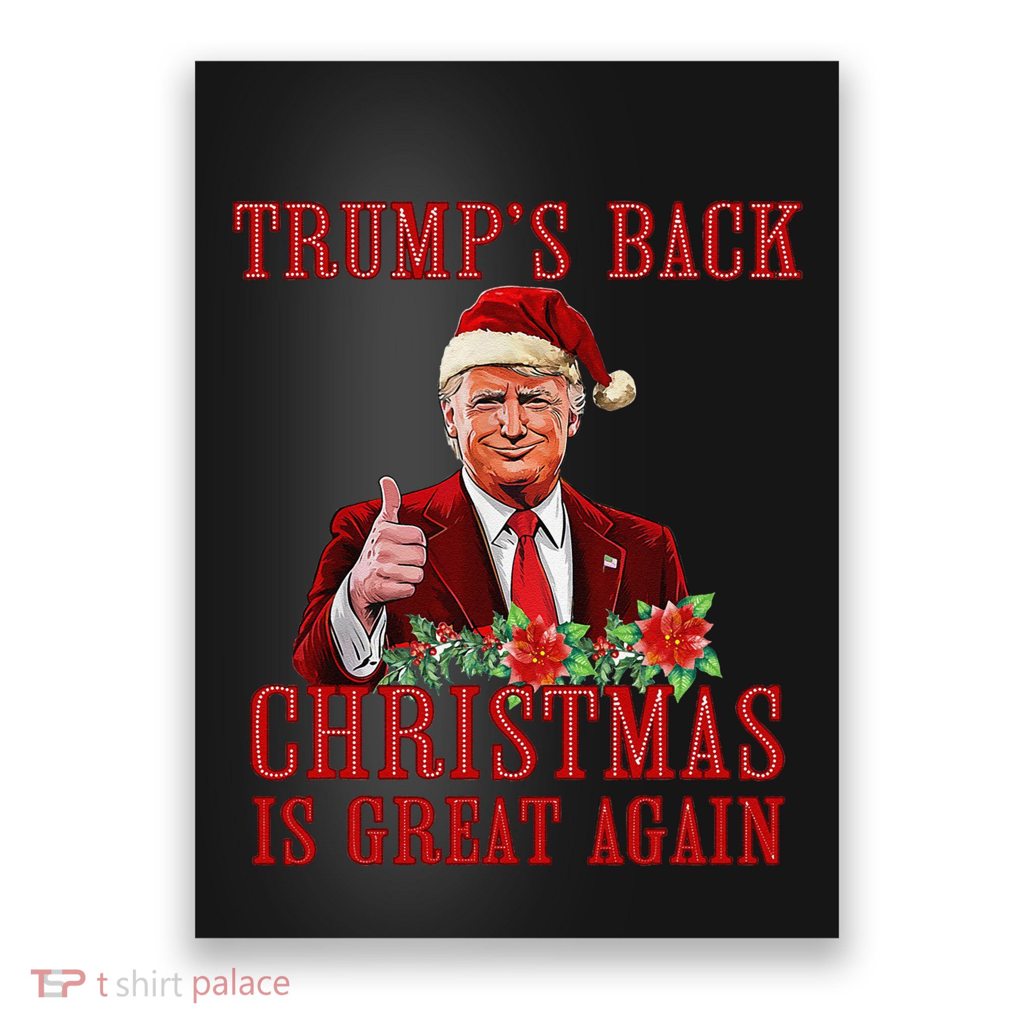 Santa Trump Dance Make Christmas Great Again Ugly Sweater Poster