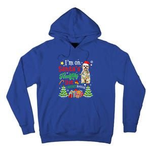 Shih Tzu Dog On Santa's Naughty Funny List Xmas Cool Gift Tall Hoodie