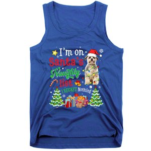 Shih Tzu Dog On Santa's Naughty Funny List Xmas Cool Gift Tank Top