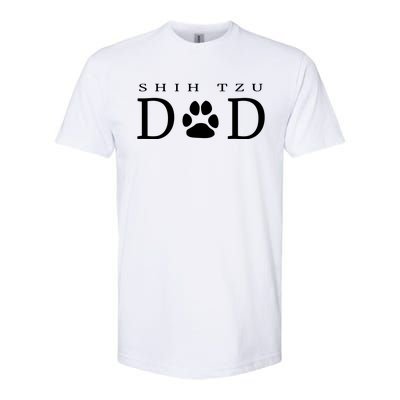 Shih Tzu Dad Dog Gift Paw Print Funny Softstyle® CVC T-Shirt