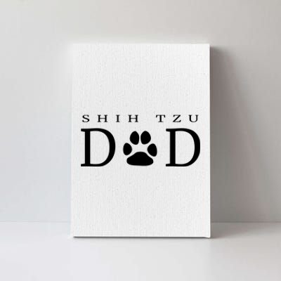 Shih Tzu Dad Dog Gift Paw Print Funny Canvas