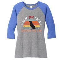 Save The Dogs Abolish The Atf Women's Tri-Blend 3/4-Sleeve Raglan Shirt