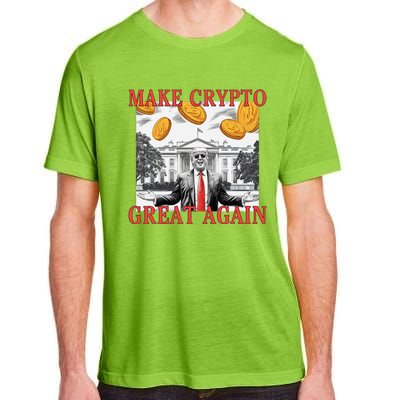 Sarcastic Trump DaddyS Home Make Crypto Great Again Bitcoin Adult ChromaSoft Performance T-Shirt