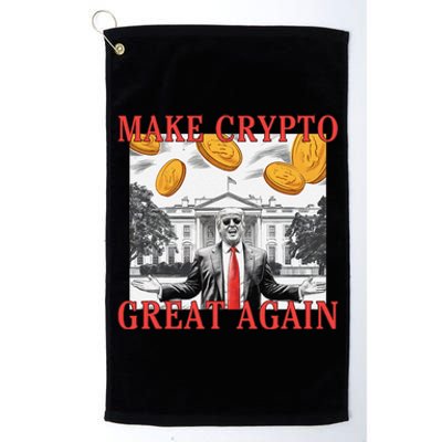 Sarcastic Trump DaddyS Home Make Crypto Great Again Bitcoin Platinum Collection Golf Towel