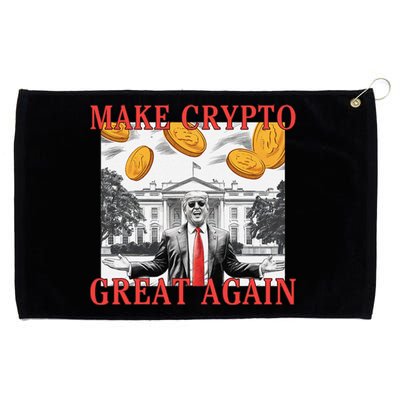 Sarcastic Trump DaddyS Home Make Crypto Great Again Bitcoin Grommeted Golf Towel