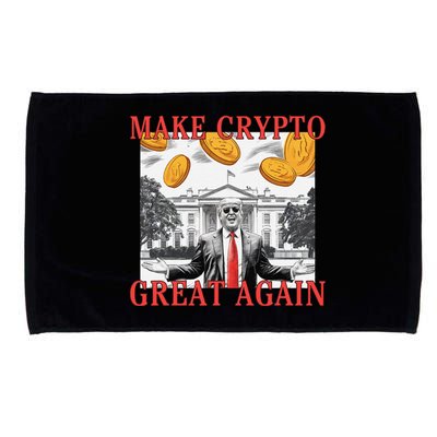 Sarcastic Trump DaddyS Home Make Crypto Great Again Bitcoin Microfiber Hand Towel