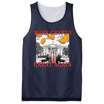 Sarcastic Trump DaddyS Home Make Crypto Great Again Bitcoin Mesh Reversible Basketball Jersey Tank