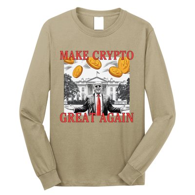 Sarcastic Trump DaddyS Home Make Crypto Great Again Bitcoin Long Sleeve Shirt