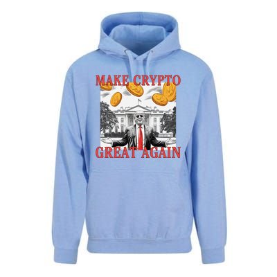 Sarcastic Trump DaddyS Home Make Crypto Great Again Bitcoin Unisex Surf Hoodie