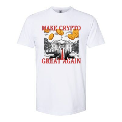 Sarcastic Trump DaddyS Home Make Crypto Great Again Bitcoin Softstyle CVC T-Shirt