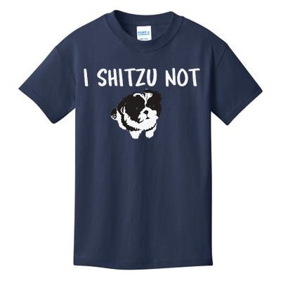 Shih Tzu Dog Owner Funny I Shitzu Not Kids T-Shirt