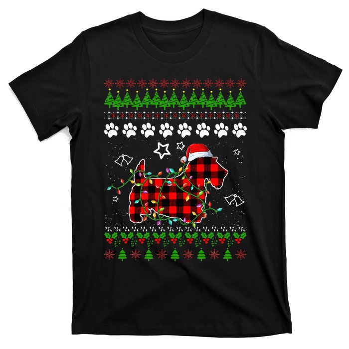 Scottish Terrier Dog Funny Xmas Ugly Sweater T-Shirt