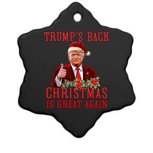 Santa Trump Dance Make Christmas Great Again Ugly Sweater Ceramic Star Ornament