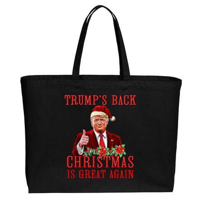 Santa Trump Dance Make Christmas Great Again Ugly Sweater Cotton Canvas Jumbo Tote