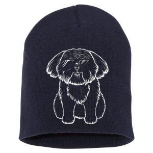 Shih Tzu Dad Grafic Shih Tzu Dog With Sunglasses Shih Tzu Short Acrylic Beanie