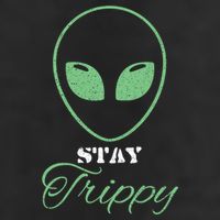 Stay Trippy Distressed Design Funny Green Alien Ufo Great Gift Adult Drive Performance Visor