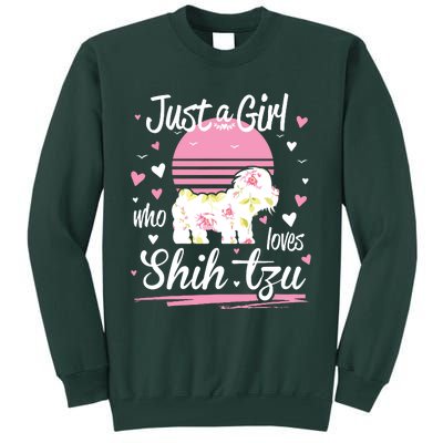 Shih Tzu Design Just A Girl Who Loves Shih Tzu Tall Sweatshirt