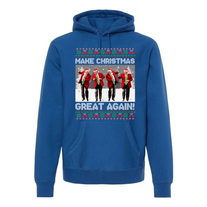 Santa Trump Dance Make Christmas Great Again Ugly Meaningful Gift Premium Hoodie