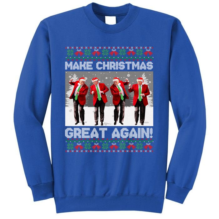 Santa Trump Dance Make Christmas Great Again Ugly Meaningful Gift Tall Sweatshirt