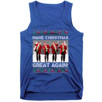 Santa Trump Dance Make Christmas Great Again Ugly Meaningful Gift Tank Top