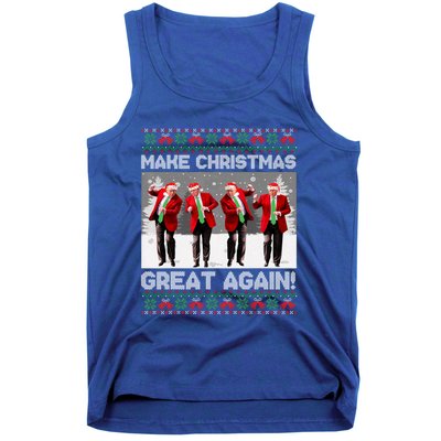 Santa Trump Dance Make Christmas Great Again Ugly Meaningful Gift Tank Top