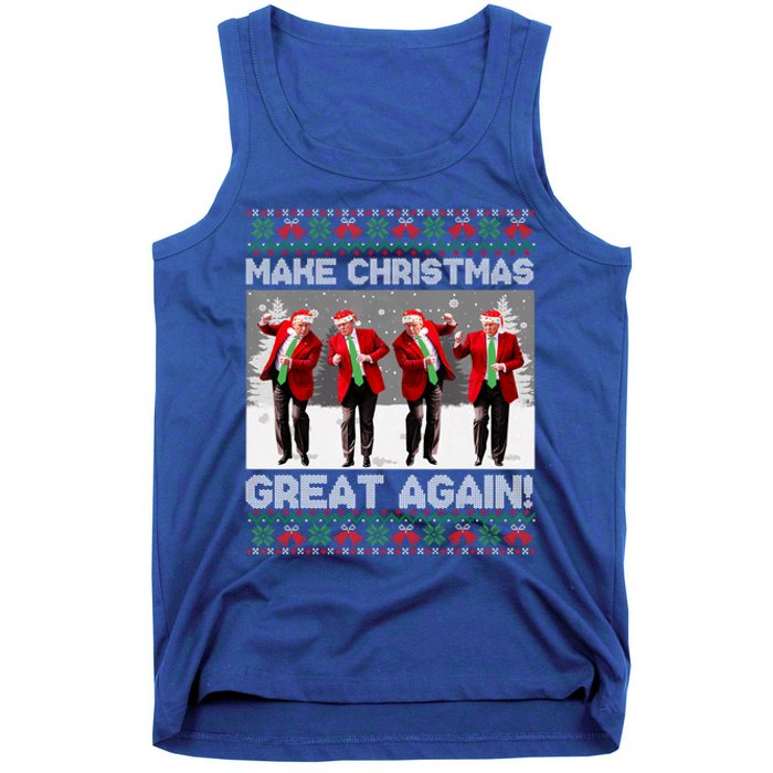 Santa Trump Dance Make Christmas Great Again Ugly Meaningful Gift Tank Top