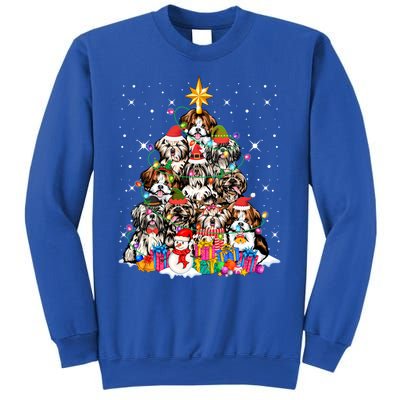 Shih Tzu Dog Tree Christmas Funny Xmas Pet Dog Lover Gift Sweatshirt