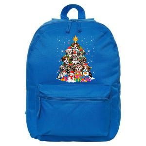 Shih Tzu Dog Tree Christmas Funny Xmas Pet Dog Lover Gift 16 in Basic Backpack