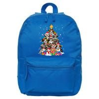 Shih Tzu Dog Tree Christmas Funny Xmas Pet Dog Lover Gift 16 in Basic Backpack