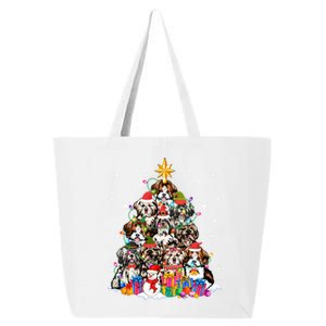 Shih Tzu Dog Tree Christmas Funny Xmas Pet Dog Lover Gift 25L Jumbo Tote