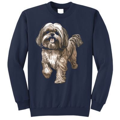 Shih Tzu Dog Animal Face Graphic For Men Women Girl Sweatshirt