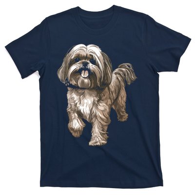 Shih Tzu Dog Animal Face Graphic For Men Women Girl T-Shirt