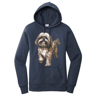 Shih Tzu Dog Animal Face Graphic For Men Women Girl Women's Pullover Hoodie