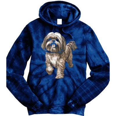 Shih Tzu Dog Animal Face Graphic For Men Women Girl Tie Dye Hoodie