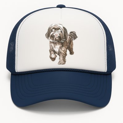 Shih Tzu Dog Animal Face Graphic For Men Women Girl Trucker Hat