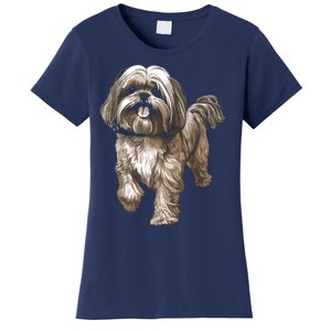 Shih Tzu Dog Animal Face Graphic For Men Women Girl Women's T-Shirt